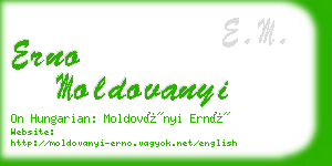 erno moldovanyi business card